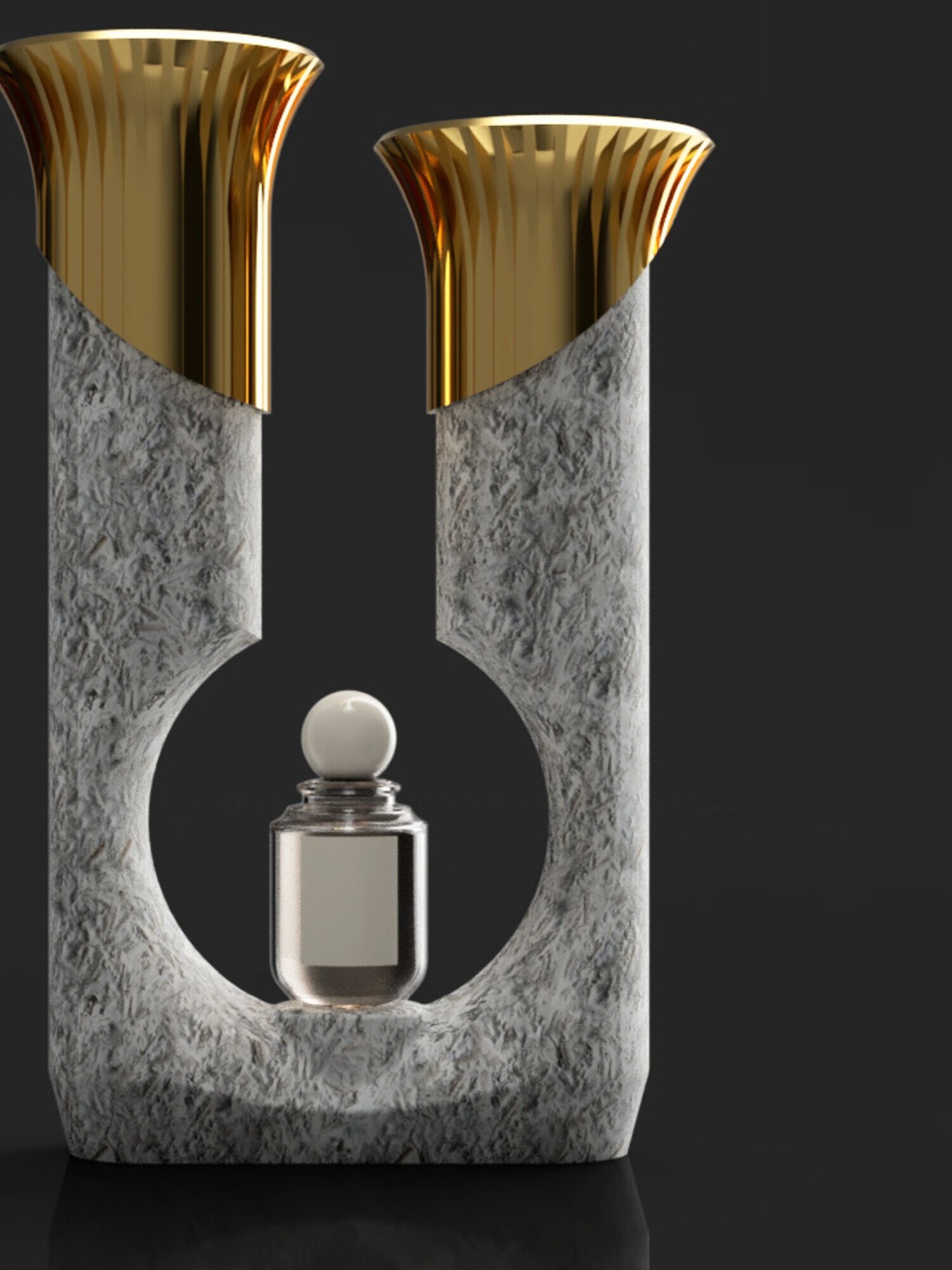 Vida — Concept 02B. The rising wave, all upward momentum, the forest lifting after the storm.